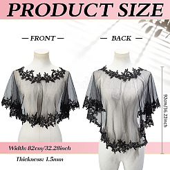 Detachable Polyester Bridal Lace Shawls&nbsp;AJEW-WH0696-058A