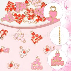 20Pcs Valentine's Day Alloy Enamel Pendants&nbsp;FIND-FS0005-21