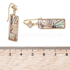 Brass Micro Pave Clear Cubic Zirconia Dangle Earrings&nbsp;EJEW-JE06949