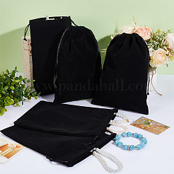 Velvet Packing Pouches Drawstring Bags&nbsp;ABAG-WH0046-30B