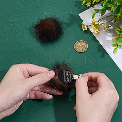 Faux Mink Fur Shoes Buckle Clip&nbsp;AJEW-WH0248-670C