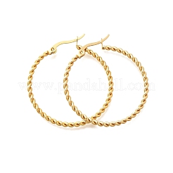 201 Stainless Steel Hoop Earrings&nbsp;LS-EJEW-Q026-13G-A