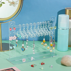 Coat Hanger Removable Acrylic Earring Displays&nbsp;EDIS-WH0041-02A-01