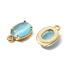 Oval Brass Charms&nbsp;KK-D024-01A-G