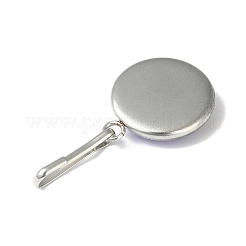 Resin Flat Round with Mermaid Fish Scale Keychin&nbsp;HJEW-JM01279-01