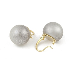 Brass with Plastic Imitation Pearl Round Hoop Earrings&nbsp;EJEW-Q391-04G-02