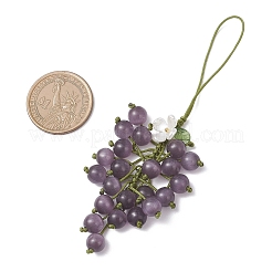 Cat Eye Grape Pendant Decorations&nbsp;HJEW-TA00414-04