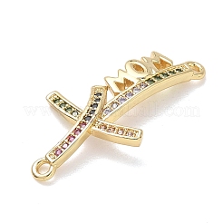 Mother's Day Brass Micro Pave Cubic Zirconia Links&nbsp;LS-KK-T084-03A-G