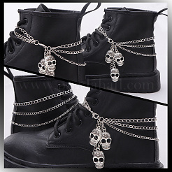 Multilayer Alloy Shoe Decoration Chain&nbsp;AJEW-WH20006-171