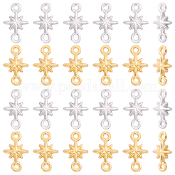 50Pcs 2 Colors 304 Stainless Steel Star Links&nbsp;STAS-BBC0010-80