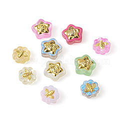 60Pcs 10 Style Transparent Spray Painted Glass Beads&nbsp;LAMP-CW0001-04