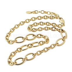 Brass Oval Link Chain Necklaces&nbsp;NJEW-L013-03G