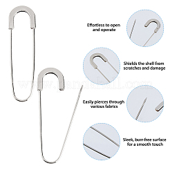 24Pcs Alloy Safety Pin Brooches&nbsp;JEWB-HS0001-03P