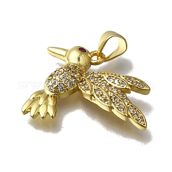 Rack Plating Brass Micro Pave Cubic Zirconia Pendants&nbsp;KK-G500-04A-G