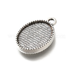 Tibetan Style Oval Alloy Pendant Cabochon Settings&nbsp;PALLOY-D291-39AS