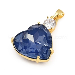Brass Micro Pave Cubic Zirconia Pendants&nbsp;KK-B150-29G-01