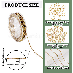 DIY 304 Stainless Steel Figaro Chain Necklaces Bracelet Making Kit&nbsp;DIY-TA0009-98
