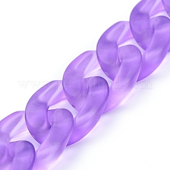 Transparent Acrylic Handmade Curb Chain&nbsp;AJEW-JB00544-07