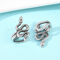Snake 316 Stainless Steel Non- Piercing Cartilage Earrings&nbsp;AJEW-C044-08A-AS