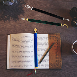 Velvet Bookmarks with Snake/Sun/Butterfly/Moon Charm&nbsp;AJEW-FG0002-62