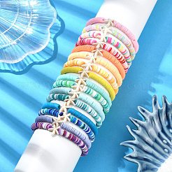 16Pcs 16 Styles Summer Starfish Synthetic Turquoise Bracelet Sets&nbsp;BJEW-JB10912