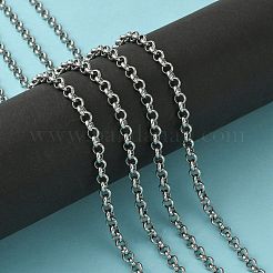 Tarnish Resistant 304 Stainless Steel Rolo Chains&nbsp;STAS-M032-42P-4.7mm