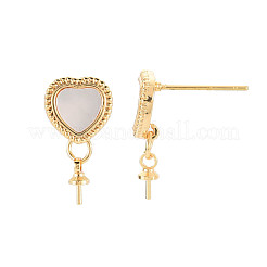 Rack Plating Brass Stud Earring Findings&nbsp;KK-N233-186