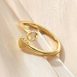 Brass Cuff Rings for Women&nbsp;RJEW-U044-O