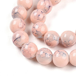 Baking Paint Glass Beads Strands&nbsp;DGLA-N003-10mm-C02