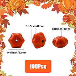 100Pcs Autumn Theme Dyed Synthetic Turquoise Beads&nbsp;G-SP0001-42