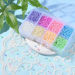 3384Pcs 8 Colors 8/0 Glass Seed Beads&nbsp;SEED-YW0002-23