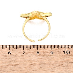 Brass Cuff Rings for Women&nbsp;RJEW-U047-01G
