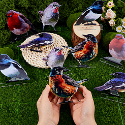 5Pcs Acrylic Bird Sculptures for Outdoor Fences&nbsp;AJEW-WH0752-212