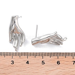 Brass Stud Earring Findings&nbsp;KK-E107-10P