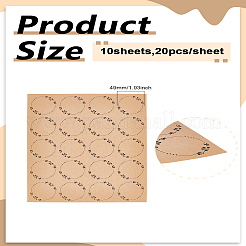 10 Sheets Adhesive Sticker Sheets&nbsp;DIY-LP0006-38