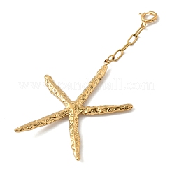 304 Stainless Steel Starfish Pendant Decorations&nbsp;STAS-K308-10G