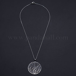 Non-Tarnish 201 Stainless Steel Pendant Necklaces&nbsp;LS-NJEW-S105-JN603-45-1