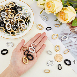 240Pcs 6 Style Opaque Spray Painted Acrylic Linking Rings&nbsp;OACR-FH0001-037
