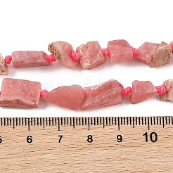 Raw Rough Natural Rhodonite Beads Strands&nbsp;G-D101-A02
