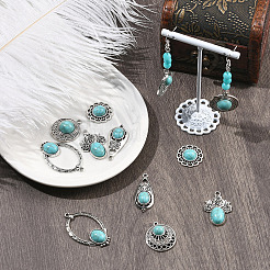12Pcs 6 Styles Dyed Synthetic Turquoise Pendants&nbsp;FIND-SZ0019-80