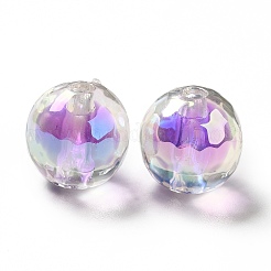 Two Tone UV Plating Rainbow Iridescent Acrylic Beads&nbsp;LS-TACR-D010-03B-07