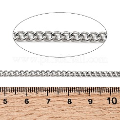 Tarnish Resistant 304 Stainless Steel Curb Chains&nbsp;STAS-M032-4mm-51P