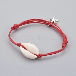 Cowhide Waxed Cotton Cord Bracelets&nbsp;BJEW-JB04082