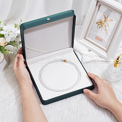 Square PU Leather Single Necklace Boxes&nbsp;AJEW-WH0016-59B