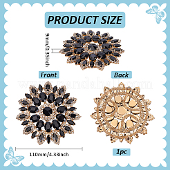 1Pc Flower Glass Rhinestone Cabochons Ornamenets Accessories&nbsp;FIND-FG0004-33D