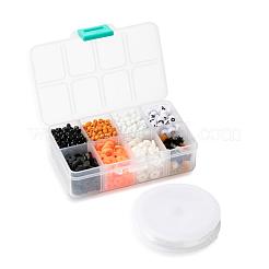 3 Colors 1155Pcs DIY Halloween Theme Stretch Bracelets Making Kits&nbsp;DIY-LS0001-22A