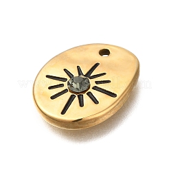 Ion Plating(IP) 304 Stainless Steel with Rhinestone Pendants&nbsp;STAS-Q335-14G