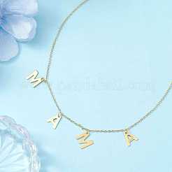Mother's Day 304 Stainless Steel Letter MAMA Pendant Necklace&nbsp;NJEW-JN04702
