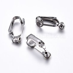 Tarnish Resistant 304 Stainless Steel Clip-on Earring Converters Findings&nbsp;STAS-O110-20P