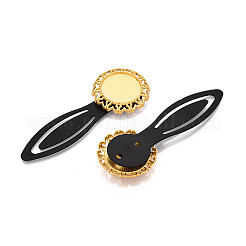 Alloy & Iron Bookmark Cabochon Settings&nbsp;PALLOY-N184-07G